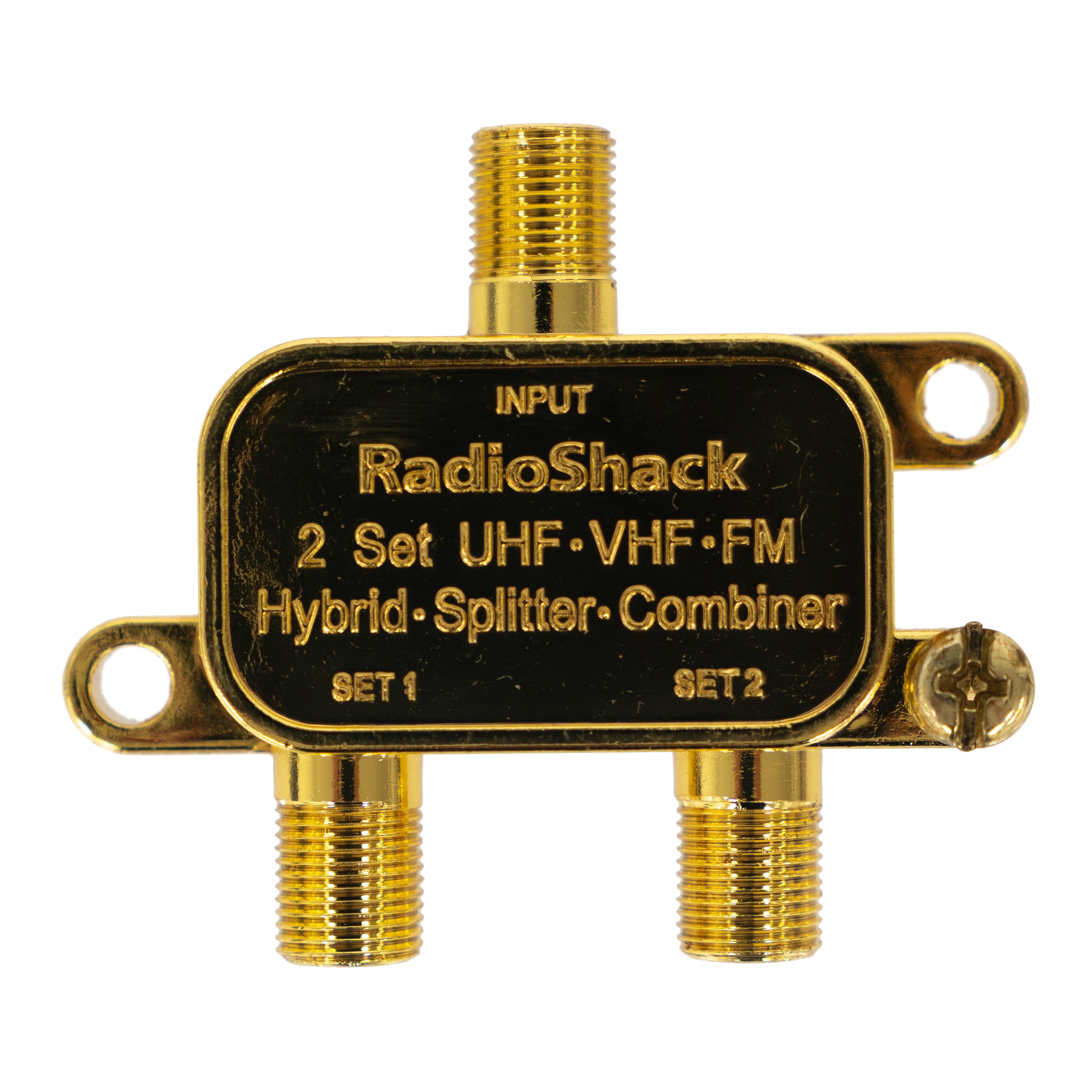 Gold-Plated 2-Way 900MHz UHF/VHF/FM Coaxial Splitter/Combiner